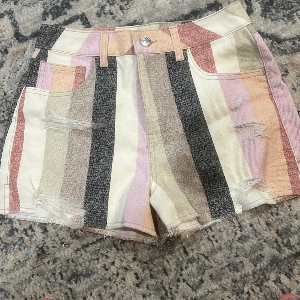 Forever 21 Stripped Jean Short